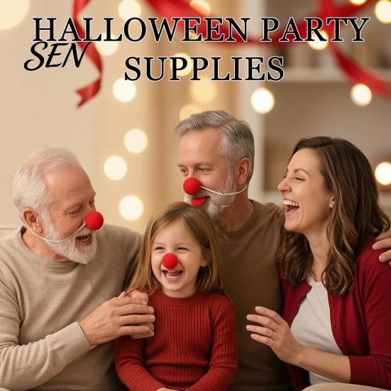 Red Nose for Costume Clown Nose, Soft Fake Adults Elastic Strap Kids, Halloween Cosplay Accessories, Masquerade Prop Party Decoration