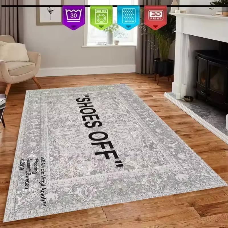 Velká černá NEŠLAPAT NA KOBEREČEK Design s tučným nápisem Protiskluzová podložka na podlahu pro domácnost, kancelář, předsíň