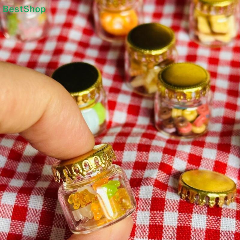 1:12 Scale Miniature Glass Jars Set | Dollhouse Kitchen Storage Containers with Lids