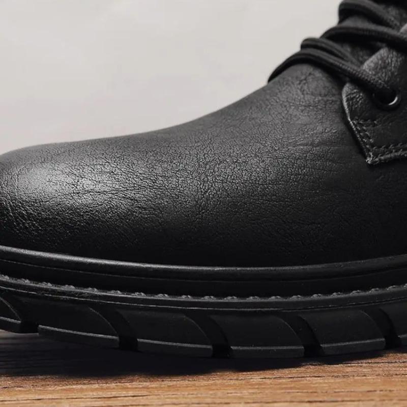 Męskie Buty Jesień Zima Wygodne Wysokie Buty Nowe Modne Męskie Buty Brytyjski Styl Odzież Robocza Skórzane Buty Buty Outdoor