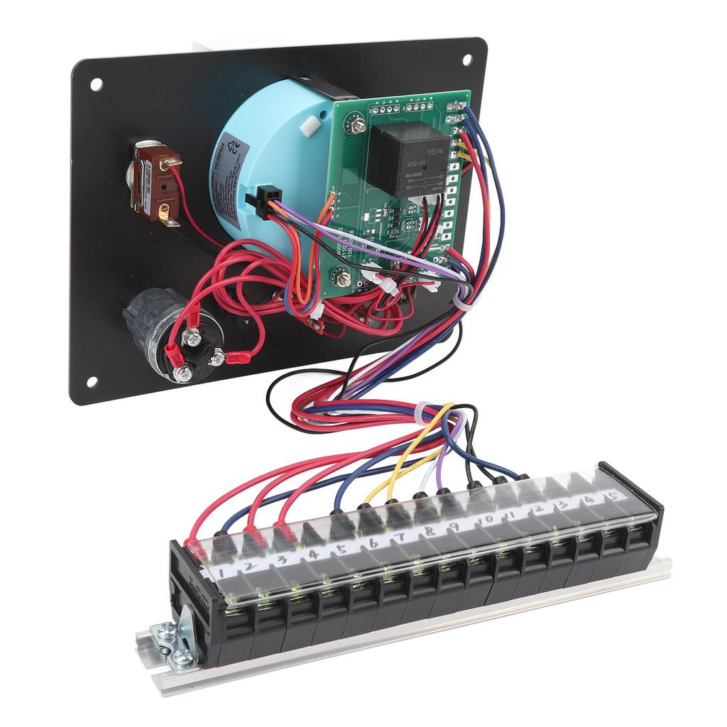 Boat Gauges Panel Digital Display 4 in 1 Fuel Level Water Temperature Voltage Oil Pressure Meter for Yachts Speedboats