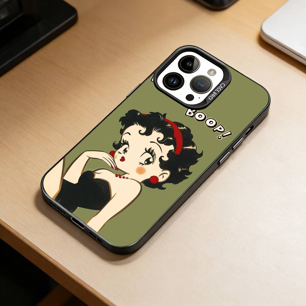 Cute-B-Betty Boop  Phone Case For iPhone 17,16,15,14,13,12,11 Plus,Pro Max,XS,Colorful Silver Phone case Funda Cover iPhone15plus