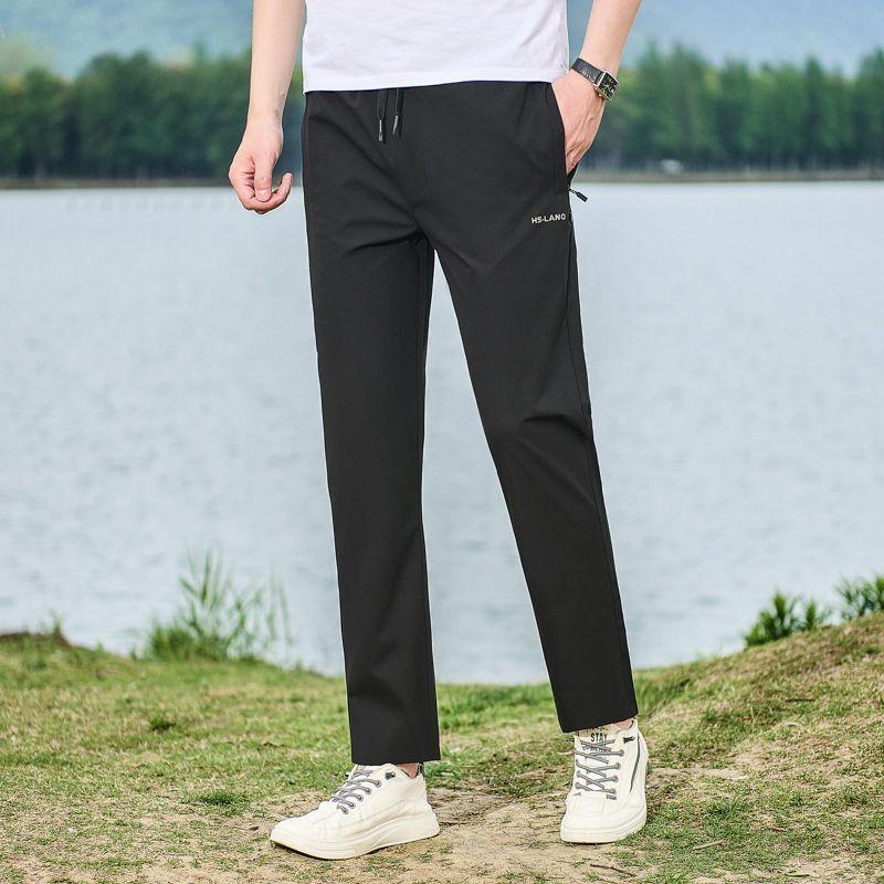 

Mens Elastic Waist Quick Dry Casual Pants XL чорний