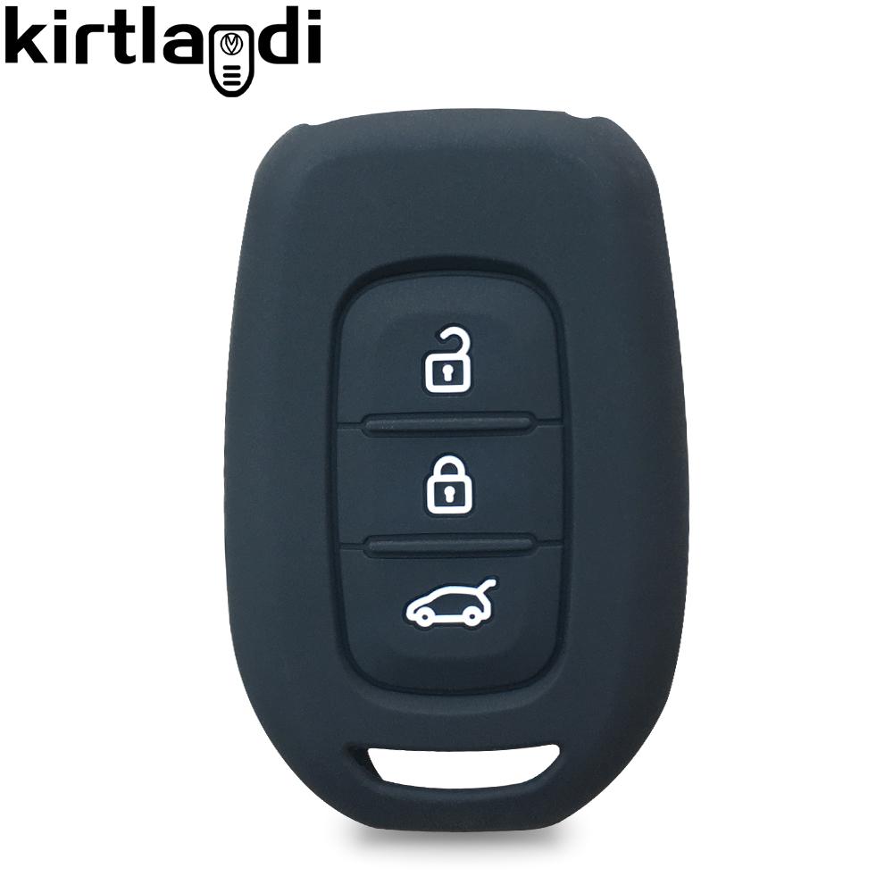 Silicone Car Key Case Cover For Dacia Logan  For Renault Twingo 3 Duster Captur Logan Laguna Scenic Key Cover Remote Shell