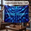Coperta Decorativa a Tema con Testo Personalizzato Nome Personalizzato Morbida Accogliente per Casa Divano Letto