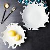 Nordic Style Irregular Porcelain Dinner Dish Heat-resistant Snack Tray  Microwave Oven