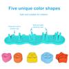 Baby Bath Toys 20 Textured Floating Pieces Stacking Bath Toy Silicone Color & Shape Sorter for Toddler Bathtub Learning