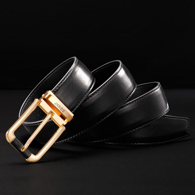 ZIPPO Men's Genuine Leather Pin Buckle Belt