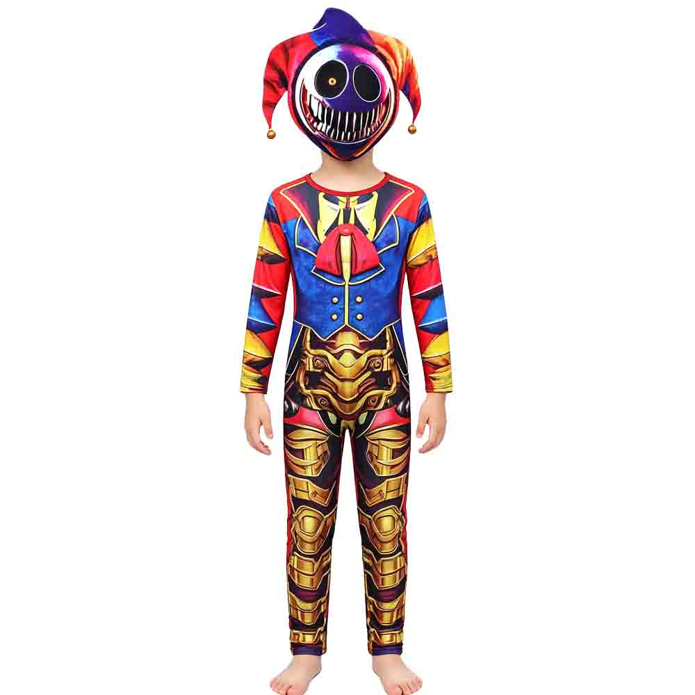 Espeluznante Mono de Cosplay de Bufón Payaso Prototipo Niños Halloween Fnaf Disfraz de Monstruo Mono para Niños Mono de Fiesta