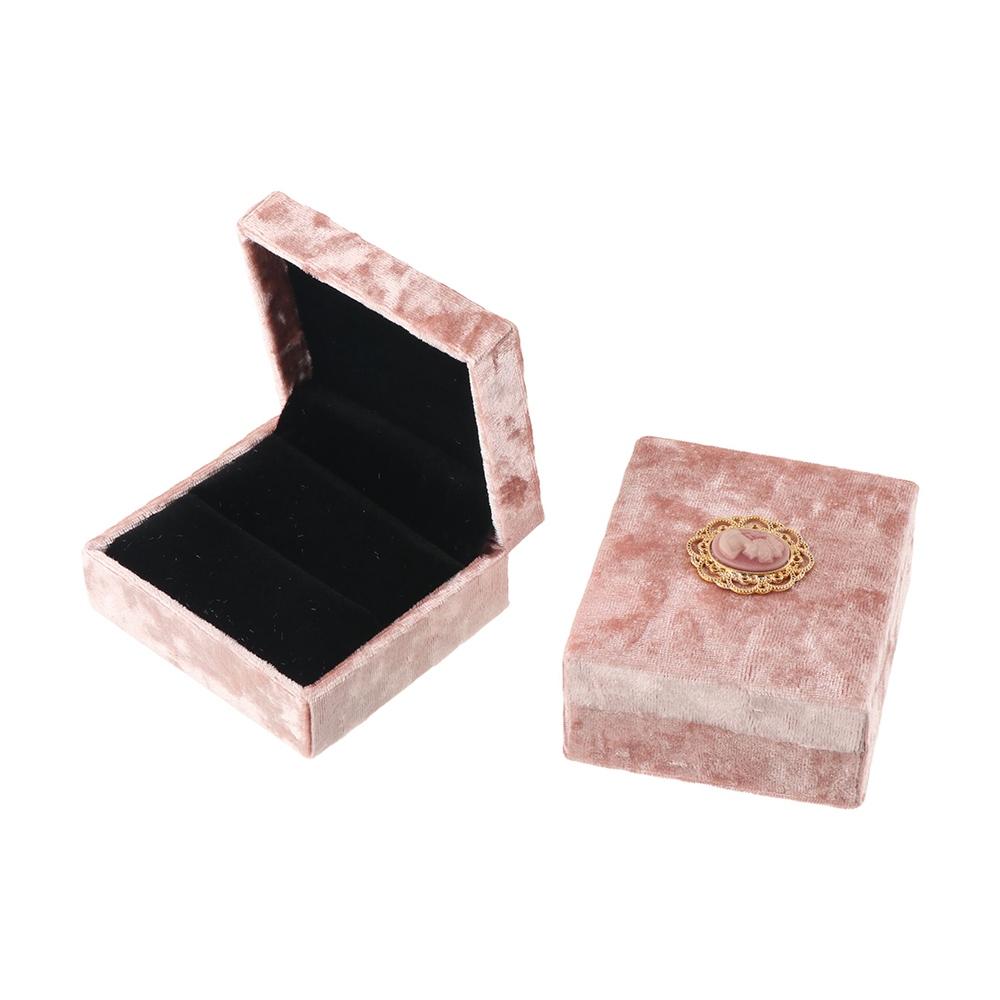 Pink Jewelry Organizer Ring Holder Ring Storage Case Pink Velvet Ring Box Necklace Box Jewelry Box