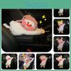 Creative And Adorable Car Paper Towel Holder Plush Material Approx. 48*19cm Green Flower Duck