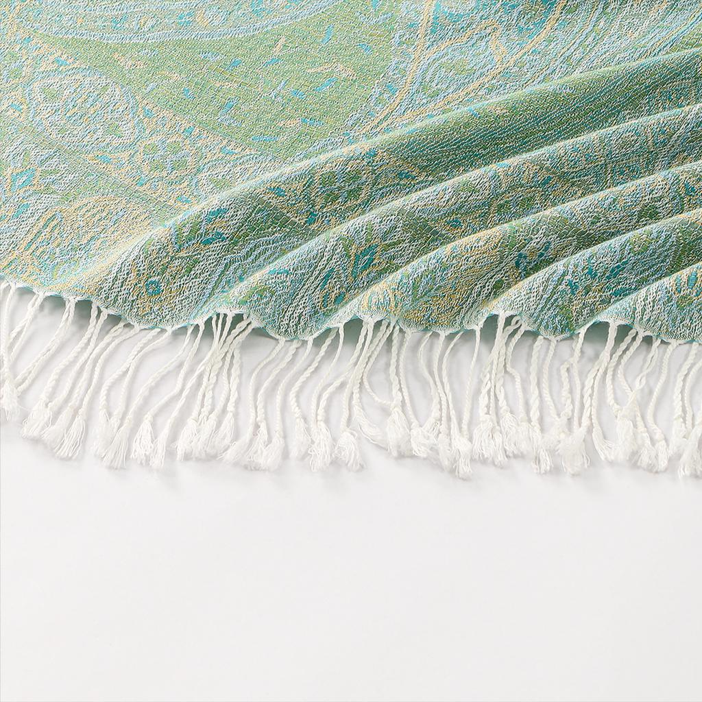Paisley Tassels Pashmina Shawl Woman Warm Scarf Muslim Hijabs Fashion Long Wraps Thick Scarves Female Cape Headscarf 184*71Cm