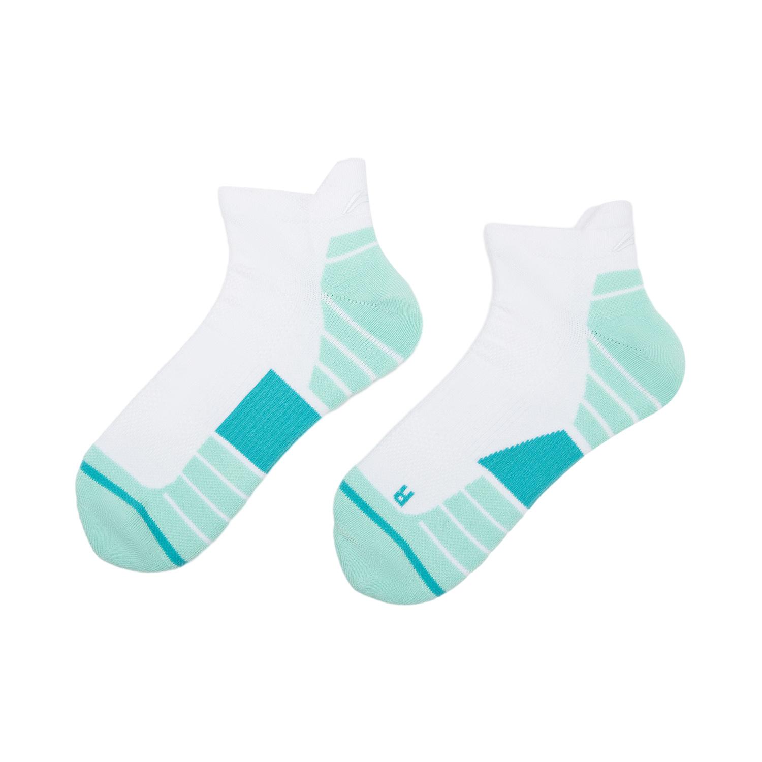 Li Ning Fitness Series Running Socks Unisex 1 Pack White/Cooling Green AWSU109-6 L