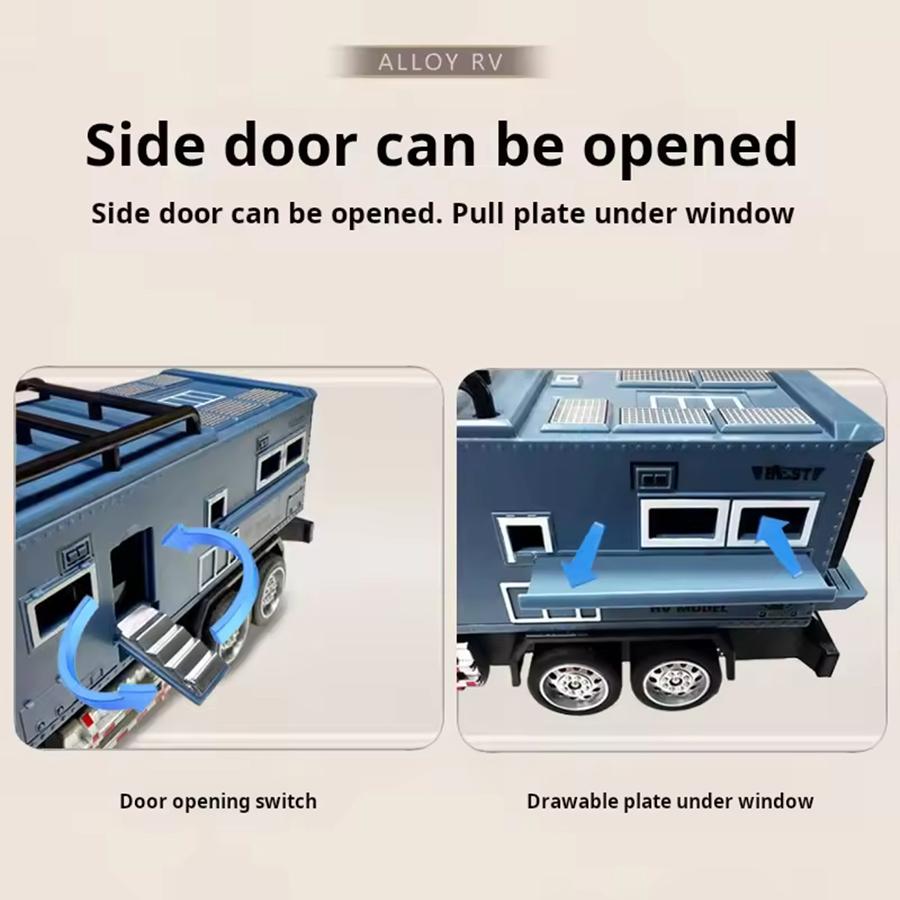 1Pcs- High-Quality 1:24 High-Quality Scale Off-Road Transport Vehicle Construction Set High-Quality Miniature High-Quality Rv Play Sets High-Quality