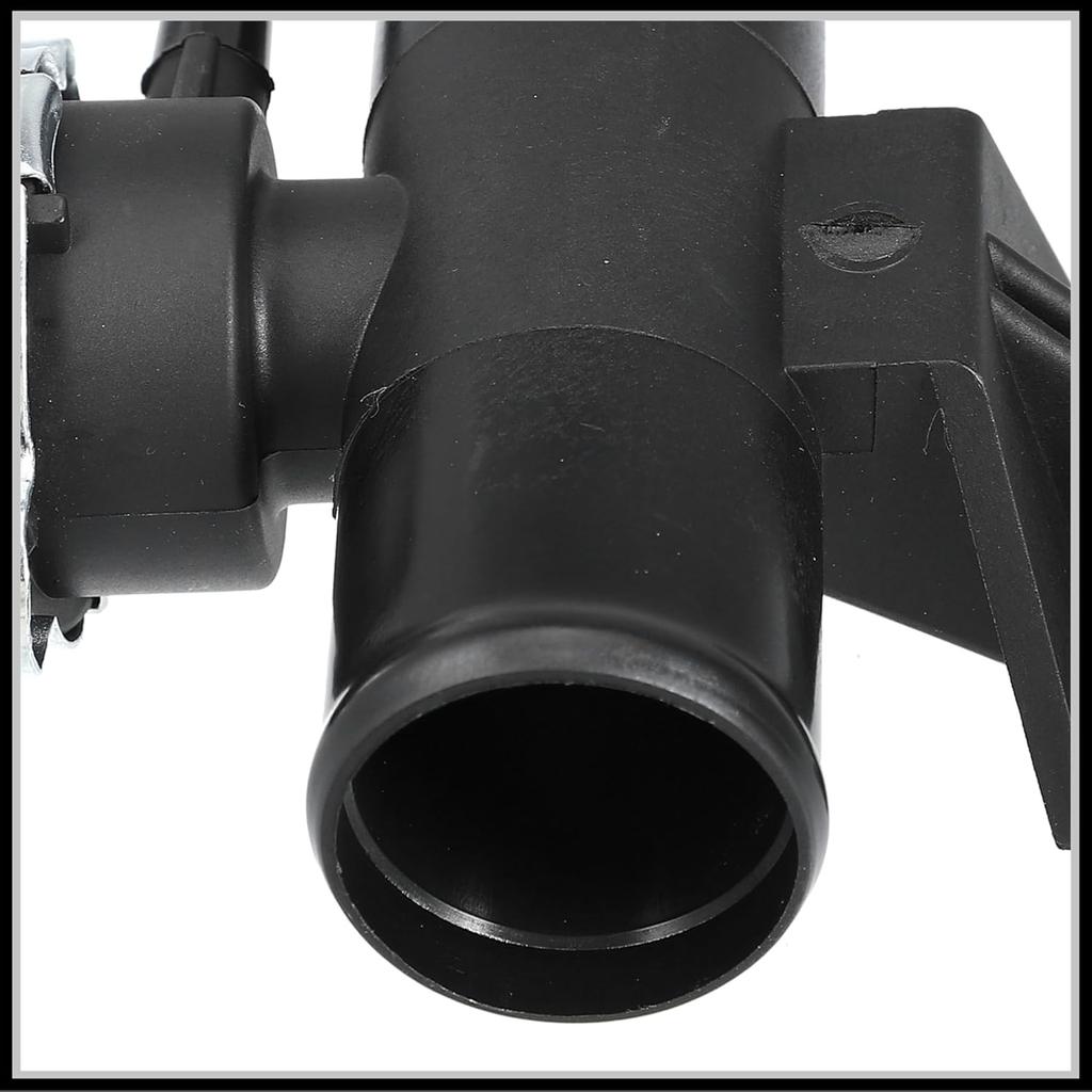 Engine Coolant Thermostat Housing Assembly Replacement for Mitsubishi Lancer 2008-2017 for Mitsubishi Outlander Sport 2011-2019, 1350A043 Metal Black