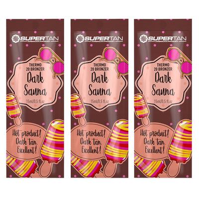Loción Protectora Solar Supertan Dark Sauna Tingle 3x15ml