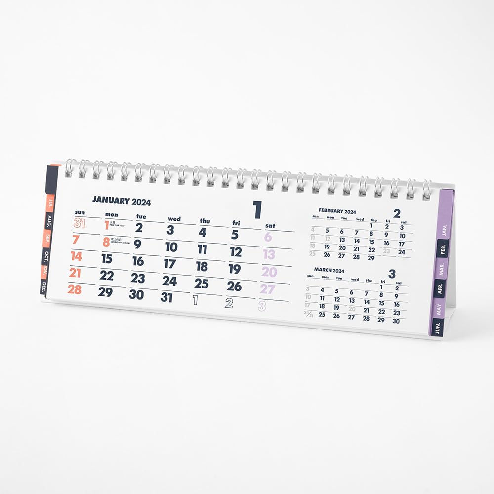 MIDORI Innovator 2024 Slim Desktop Calendar (31305006)