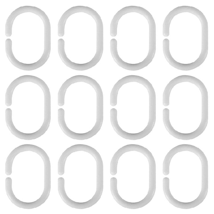 Vielseitigkeits Kunststoff Duschringe Multifunktionaler Vorhanghaken für Vorhänge Jalousien Raumteiler Schnellverschlussmechanismus