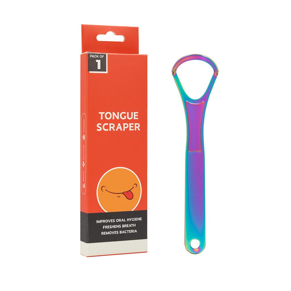 1 Pc Stainless Steel Tongue Scraper Tongue Plate For Removing Bad Breath Single Layer Tongue Coating Cleaner Brush Oral Care