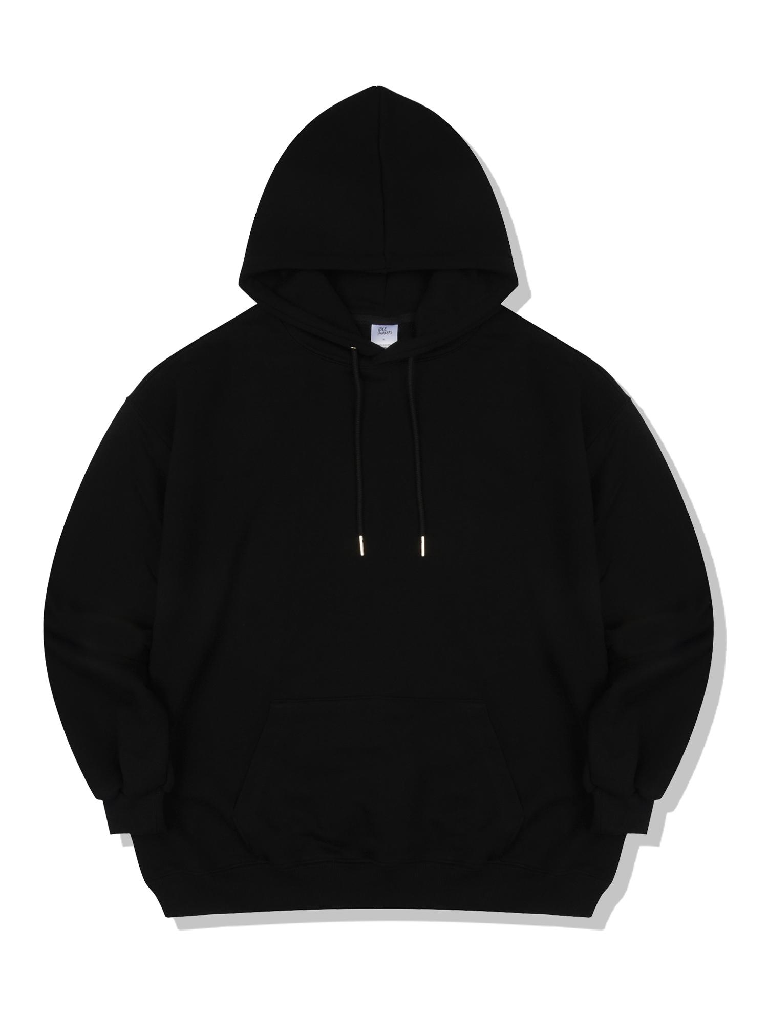 Idle Workers Id Premium Solid Hood_Black Xl