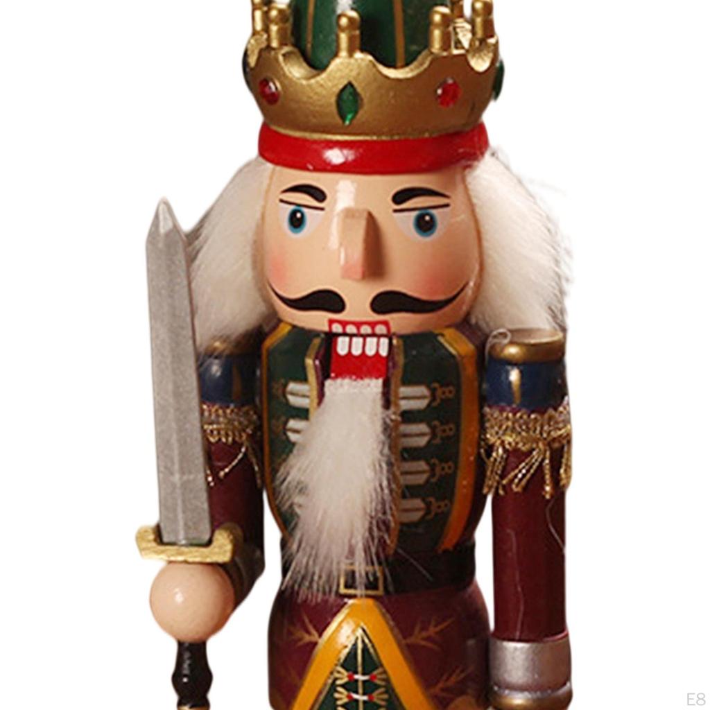 Wooden Nutcracker Soldier Handcraft Christmas Ornaments Desk Tabletop Decor