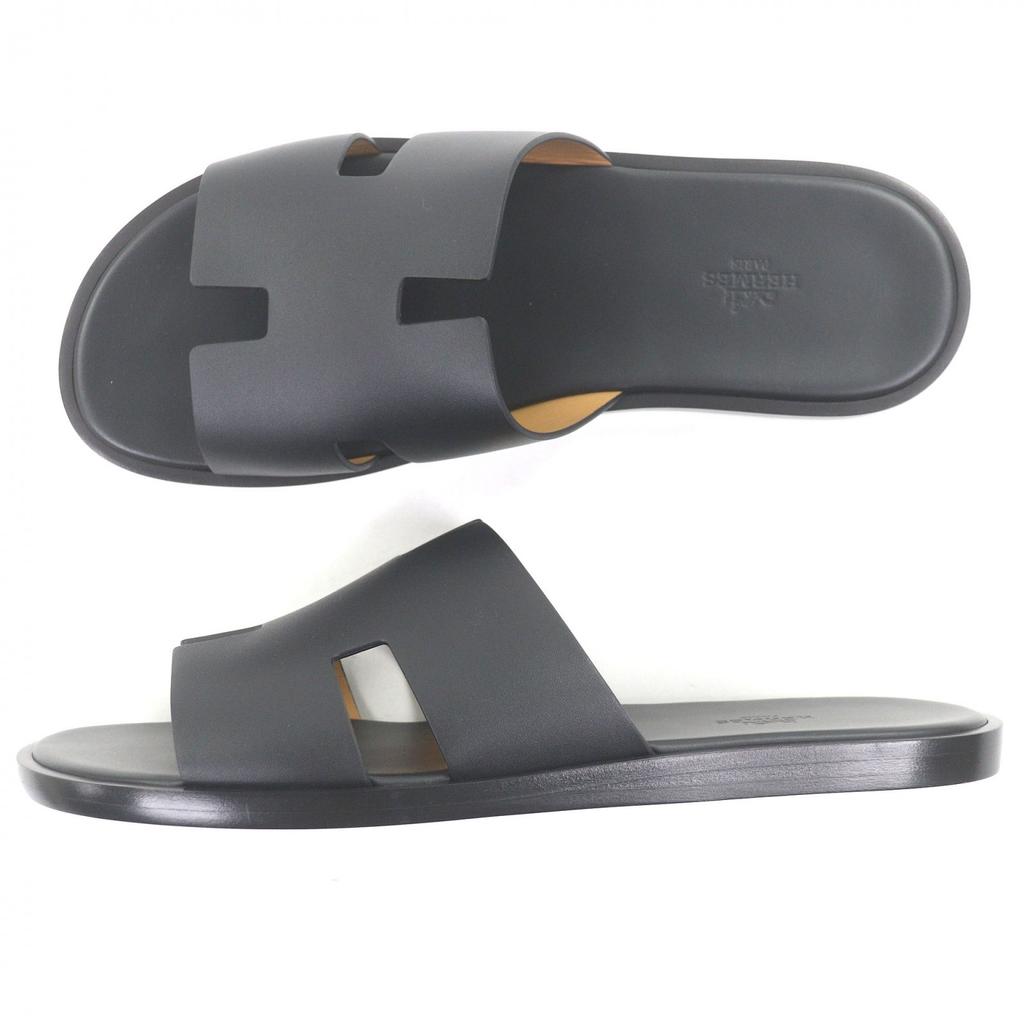 Pristine HERMES Sandals Izmir H logo design shower sandals slides black Used