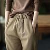 Dames harembroek met verdikte taille, herfst/winterstijl 2026, modieuze elastische taille, lange, comfortabele broek