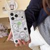 Adorable Cartoon Bear Four-Leaf Clover Phone Case for iPhone 17/16 Pro Max/15/14