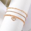 Accessories, Retro Imitation Pearl Chain Beaded Bracelet, Simple Alloy Love Rhinestone Versatile Bracelet