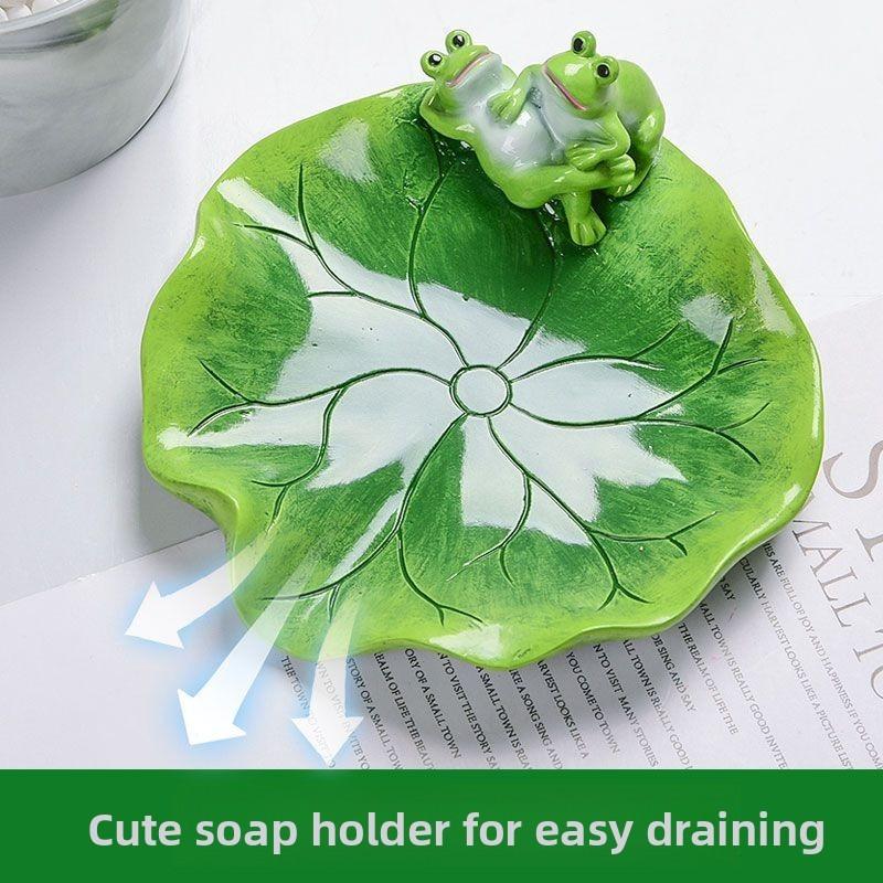 Creative Animal Teddy Dog Soap Dish, Resin Personalized Drain Soap Holder Bathroom Toilet Cute Cartoon Small Soap Box