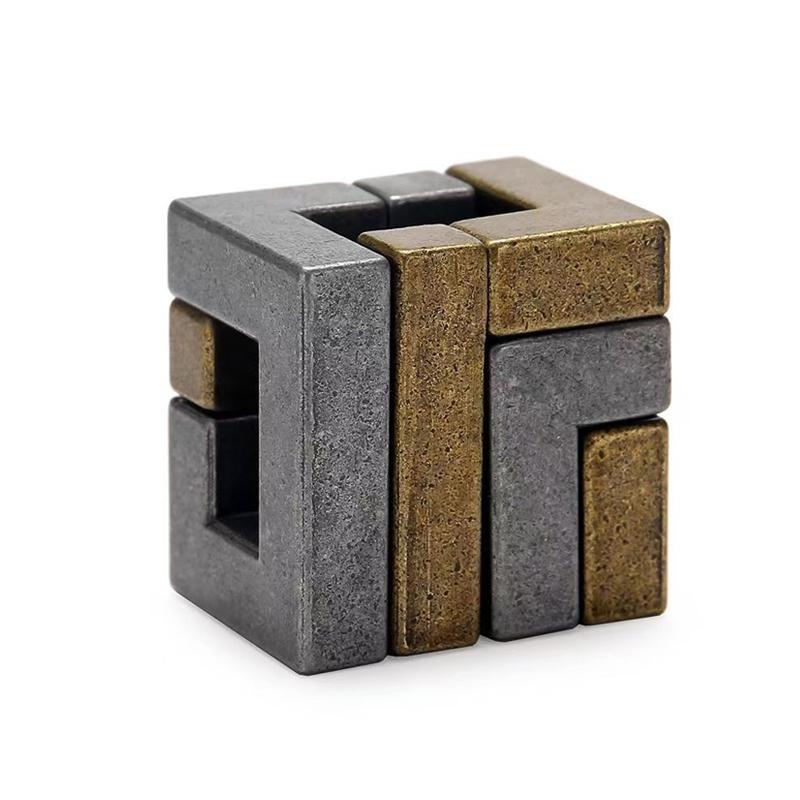 Magic Difficult Brain Teaser IQ Test Metal Puzzle Toy Mind Challenge Unlock Interlocking Educational Gifts For Kids Boys Girls