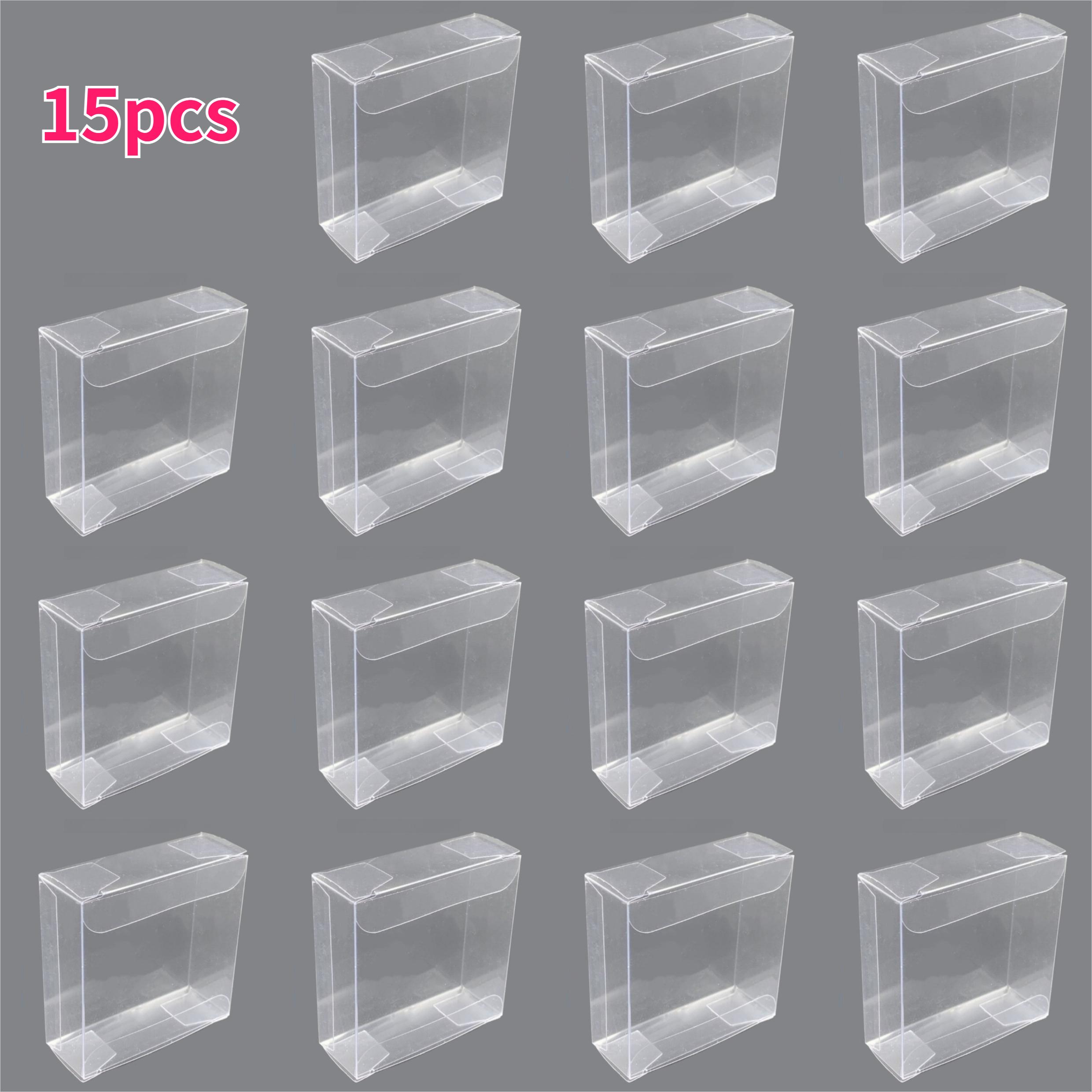 

15/30pcs PET Plastic Gift Boxes Transparent Square Boxes with Hinged Lid Easy Assembly Display Crafts Parties & Retail Packaging 3x8x8CM