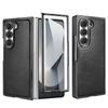Retro PU Leather Case for Galaxy Z Fold 7/6/5 with Magnetic Wireless Charging Cover And Screen Protector Compatible with Samsung