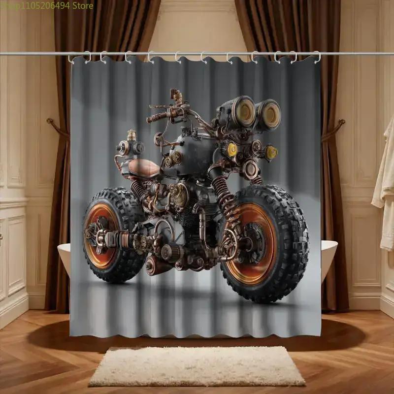 1pc Bathroom Shower Curtain, Model Painting Competition, Model Competition Section Shower Curtain, with 12 Hooks, 180*180Cm Ba