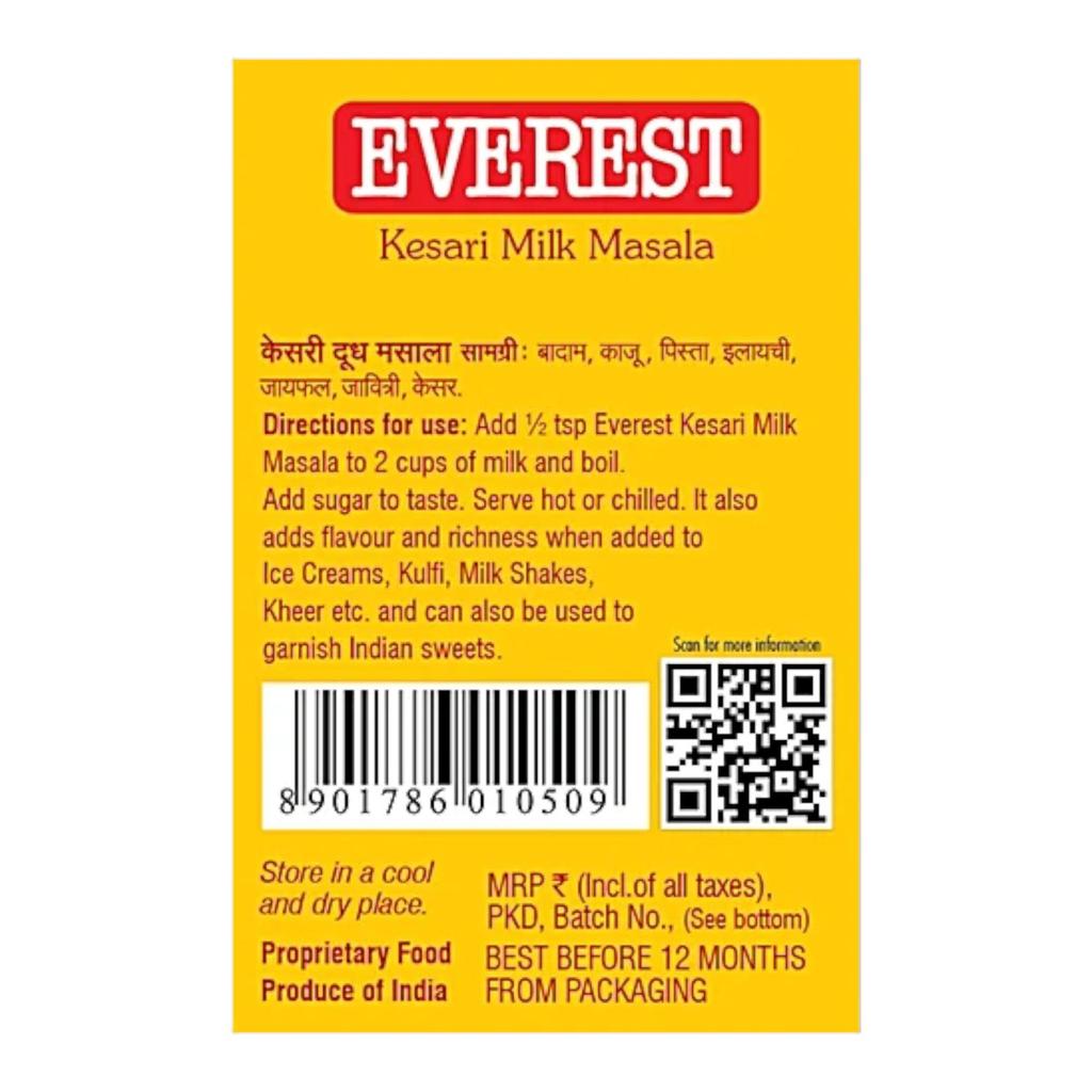 Everest Kesar Milk Masala 50 g Premium Saffron Nuts Spice Blend For Rich Flavourful Milk Drinks And Everyday Indulgence