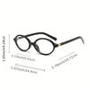 2 Pair of Fashionable Oval Shaped Glasses Women's Minimalist StyleLightweight and Durable Suitable for Daily Wear