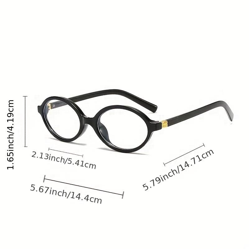 2 Pair of Fashionable Oval Shaped Glasses Women's Minimalist StyleLightweight and Durable Suitable for Daily Wear