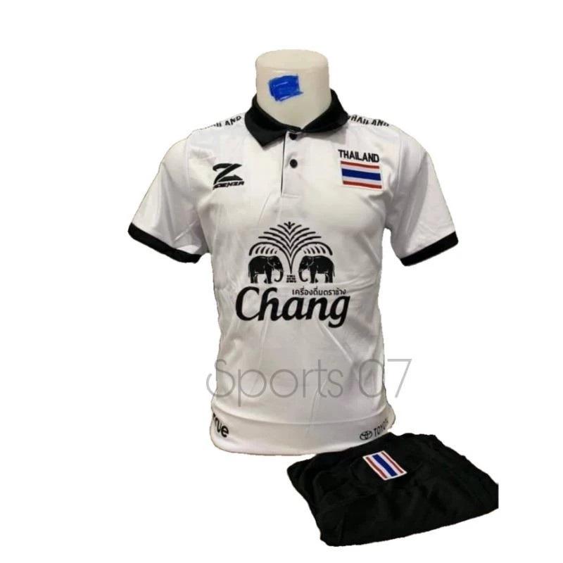 

THAILAND Football Soccer Polo Vintage Shirt National Unisex Men Women JERSEY Print Quick Dry Short Sleeve Uniform Elephant Badge Logo XL