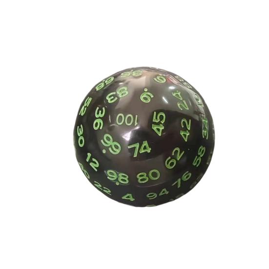 Number Dice Multi-sided Engraved Number Bright Color Easy To Read Acrylic 100 Sided Polyhedral Dice Table Games Board Game Props