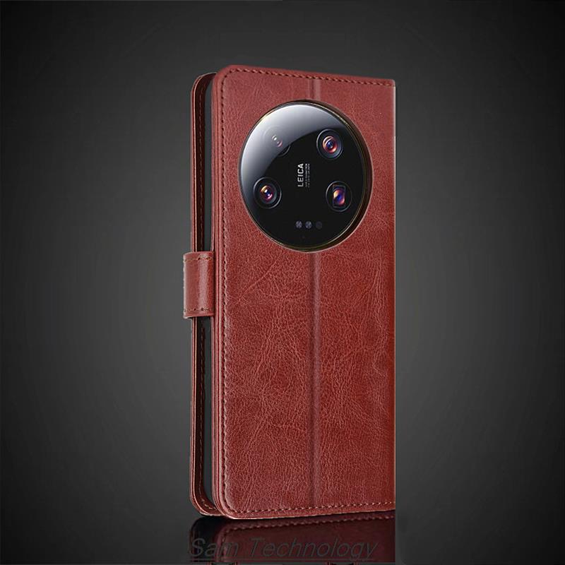 Card Holder Cover Leather Case for Xiaomi 13 Ultra 13U 6.73" Pu Leather Flip Cover Retro Wallet Phone Case Business Fundas Coque