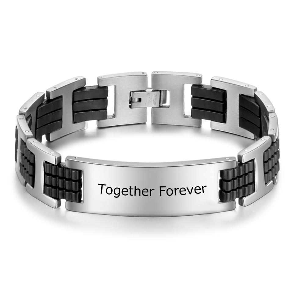 Stainless Steel Fashion Engraved Personalized Name Opening Bracelet Bangle Gift Stainless Steel Fashion Engraved Personalized Name Opening Bracelet Bangle Gift
