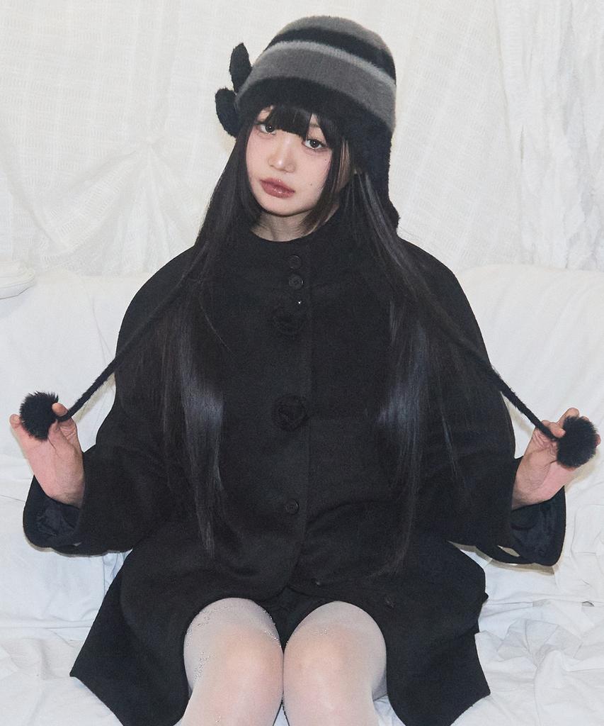 ILLIGO Fleur Earflap Beanie Black