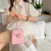 Cute Girl Heart Versatile Love Handbag Niche Design Small Square Bag Simple Fashion Shoulder Messenger Bag