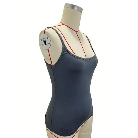 Women Vest Sling Pure Color Slim Fit Spaghetti Straps Camisole Summer Versatile Layering Vest