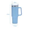 40oz Insulated Stainless Steel Tumbler With Handle Lid Straw Coffee Mug Termos Cup Cold Drink