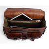 Leather Brown Messenger Shoulder Laptop Briefcase Business Bag New Men's Vintage