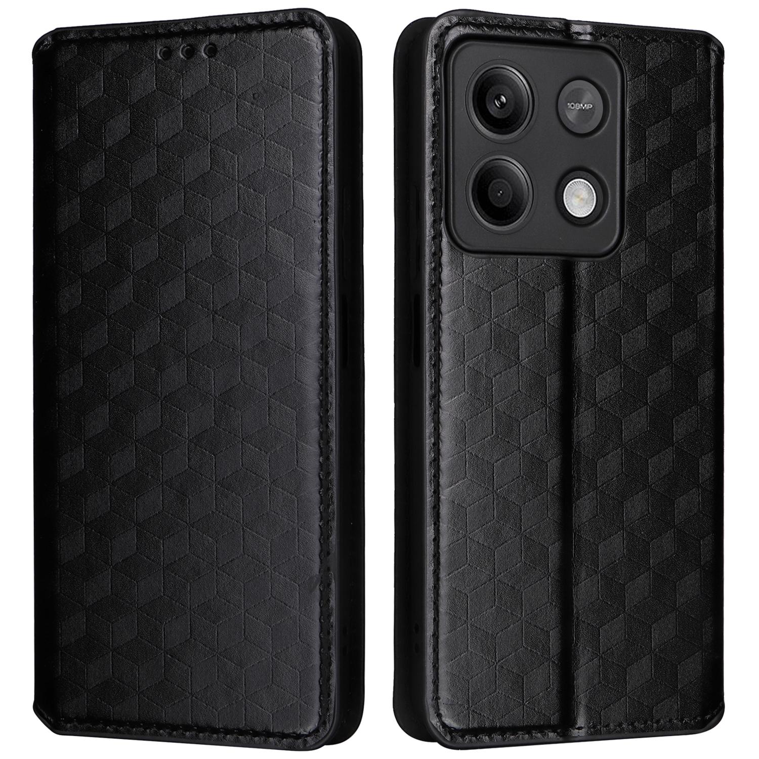 

Для мобільного телефону Xiaomi Redmi Note 13 Pro 5G/Poco X6 5G Чохол з принтом Магнітна кришка-книжка з гаманцем Black