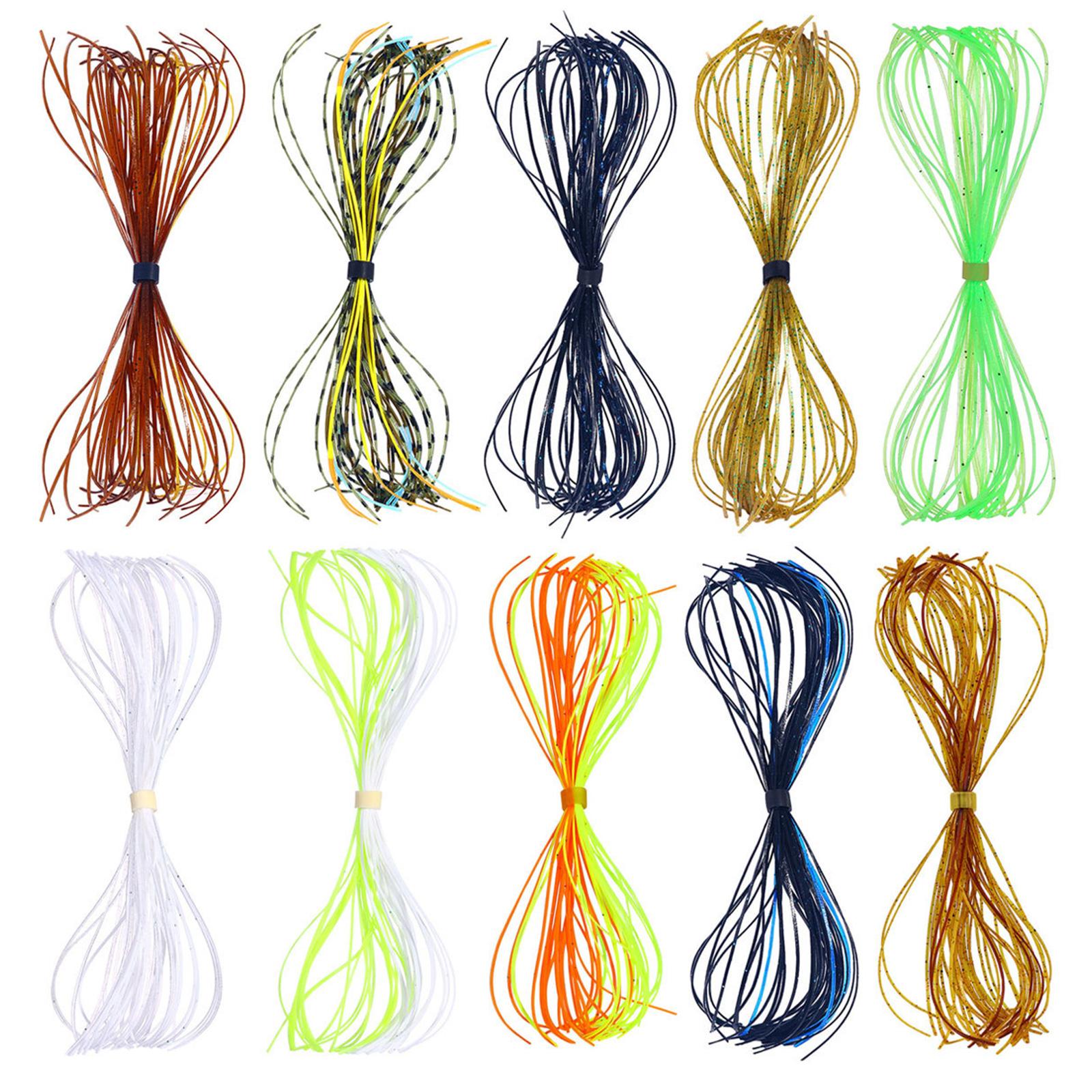 

Силиконовые юбки, резиновые джиг-юбки, 10 упаковок, 500 нитей, рыболовные приманки, сменный комплект для приманок своими руками, рыболовные наживки