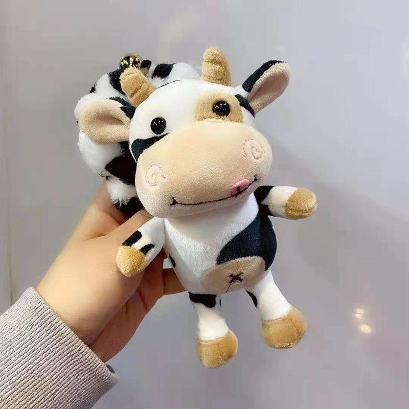 New Cute Cow Dolls Plush Toy Bags Pendant Keychain Accessories Accessories