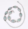 Bohemian Turquoise Waist Chain With Metal Accents For Summer Festival Fashion